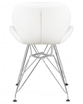 Стул обеденный DOBRIN BUTTERFLY CHROME, ножки хром, цвет белый в Серове - serov.ok-mebel.com | фото 5