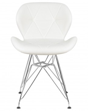 Стул обеденный DOBRIN BUTTERFLY CHROME, ножки хром, цвет белый в Серове - serov.ok-mebel.com | фото 6