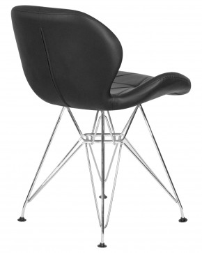 Стул обеденный DOBRIN BUTTERFLY CHROME, ножки хром, цвет чёрный в Серове - serov.ok-mebel.com | фото 4