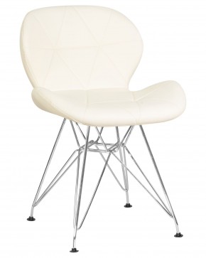 Стул обеденный DOBRIN BUTTERFLY CHROME, ножки хром, цвет кремовый в Серове - serov.ok-mebel.com | фото
