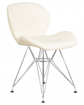 Стул обеденный DOBRIN BUTTERFLY CHROME, ножки хром, цвет кремовый в Серове - serov.ok-mebel.com | фото 2