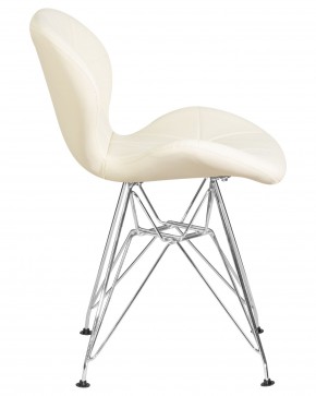 Стул обеденный DOBRIN BUTTERFLY CHROME, ножки хром, цвет кремовый в Серове - serov.ok-mebel.com | фото 3