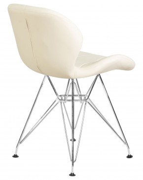 Стул обеденный DOBRIN BUTTERFLY CHROME, ножки хром, цвет кремовый в Серове - serov.ok-mebel.com | фото 4