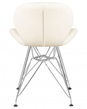 Стул обеденный DOBRIN BUTTERFLY CHROME, ножки хром, цвет кремовый в Серове - serov.ok-mebel.com | фото 5