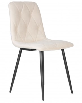 Стул обеденный DOBRIN CHILLY ROMBO, Бежевый Simple 44, основание черный в Серове - serov.ok-mebel.com | фото 2