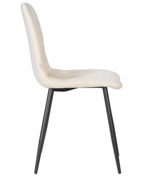 Стул обеденный DOBRIN CHILLY ROMBO, Бежевый Simple 44, основание черный в Серове - serov.ok-mebel.com | фото 3