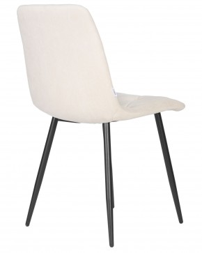 Стул обеденный DOBRIN CHILLY ROMBO, Бежевый Simple 44, основание черный в Серове - serov.ok-mebel.com | фото 4