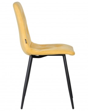 Стул обеденный DOBRIN CHILLY ROMBO, Горчичный Simple 15, основание черное в Серове - serov.ok-mebel.com | фото 3