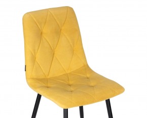 Стул обеденный DOBRIN CHILLY ROMBO, Горчичный Simple 15, основание черное в Серове - serov.ok-mebel.com | фото 7