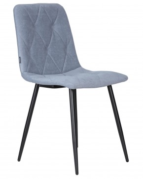 Стул обеденный DOBRIN CHILLY ROMBO, Серо-голубой Simple 26, основание черное в Серове - serov.ok-mebel.com | фото 2