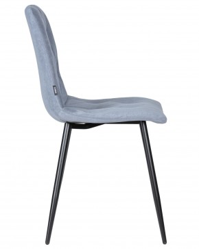 Стул обеденный DOBRIN CHILLY ROMBO, Серо-голубой Simple 26, основание черное в Серове - serov.ok-mebel.com | фото 3