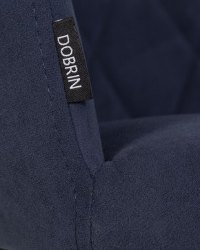 Стул обеденный DOBRIN ROBY, ЭМАЛЬ ЧЕРНЫЙ МУАР велюр Catania Dark Blue в Серове - serov.ok-mebel.com | фото 9