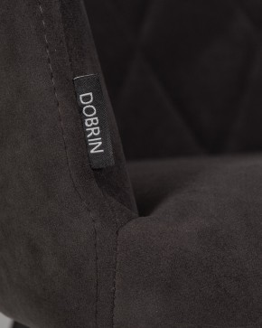 Стул обеденный DOBRIN ROBY, ЭМАЛЬ ЧЕРНЫЙ МУАР велюр Catania Espresso в Серове - serov.ok-mebel.com | фото 9