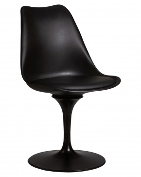 Стул обеденный DOBRIN TULIP, черное основание, цвет черный (B-03) в Серове - serov.ok-mebel.com | фото