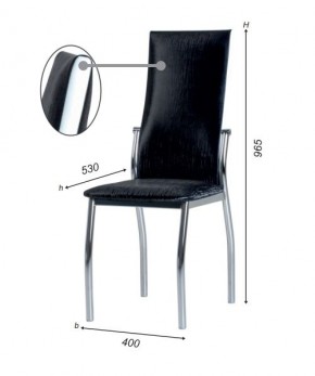 Стул Пекин А1.10-05 со вставкой (двухцветный) (Стандарт) хром/кожзам (4 шт.) в Серове - serov.ok-mebel.com | фото 2
