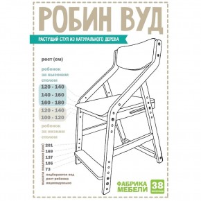 Стул растущий "Робин Wood" 38 Попугаев (Комбо-белый) в Серове - serov.ok-mebel.com | фото 4