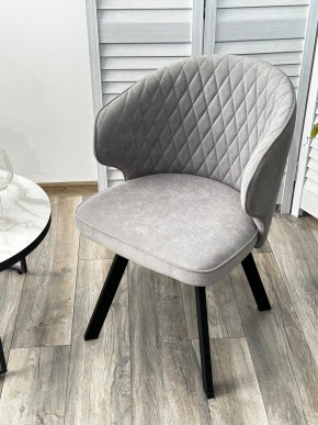 Стул SKAT 360 град. поворот. B22 Серый, велюр / черный каркас, М-City в Серове - serov.ok-mebel.com | фото 3