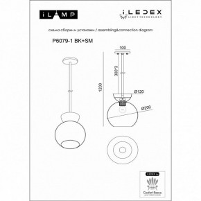 Светильник на штанге iLamp Mono P6079-1 BK+WH в Серове - serov.ok-mebel.com | фото 3