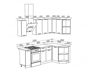 ТЕХНО Кухонный гарнитур угловой 1,7х1,3 м Компоновка №6 в Серове - serov.ok-mebel.com | фото 8