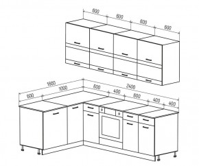 ТЕХНО Кухонный гарнитур угловой 2,4х1,6 м Компоновка №4 в Серове - serov.ok-mebel.com | фото 6