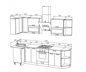 ТЕХНО Кухонный гарнитур угловой 2,7х0,9 м Компоновка №2 в Серове - serov.ok-mebel.com | фото 8