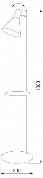 Торшер с полкой TK Lighting Jump 5864 Jump в Серове - serov.ok-mebel.com | фото 2