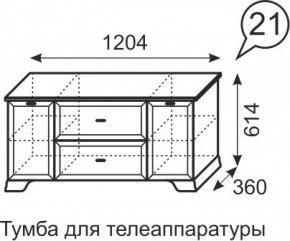 Тумба для телеаппаратуры Венеция 21 бодега в Серове - serov.ok-mebel.com | фото 3