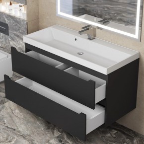 Тумба под раковину Uperwood Tanos 100 см, подвесная, черная матовая в Серове - serov.ok-mebel.com | фото 10