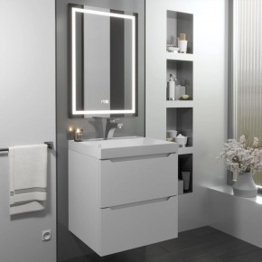 Тумба с раковиной Uperwood Tanos 50 см, подвесная, белая матовая в Серове - serov.ok-mebel.com | фото