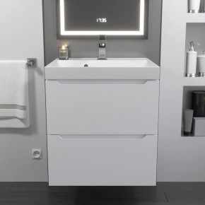 Тумба с раковиной Uperwood Tanos 50 см, подвесная, белая матовая в Серове - serov.ok-mebel.com | фото 10