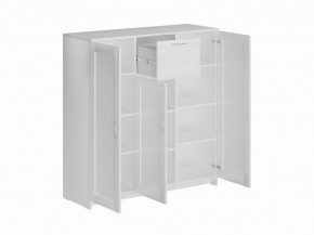 Тумба СИРИУС трехдверная с одним ящиком, цвет белый в Серове - serov.ok-mebel.com | фото 2