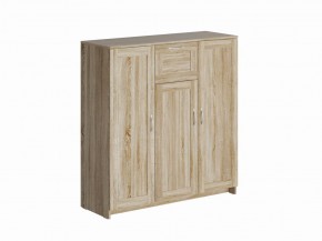 Тумба СИРИУС трехдверная с одним ящиком, цвет Дуб Сонома в Серове - serov.ok-mebel.com | фото
