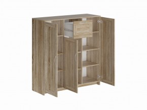 Тумба СИРИУС трехдверная с одним ящиком, цвет Дуб Сонома в Серове - serov.ok-mebel.com | фото 2