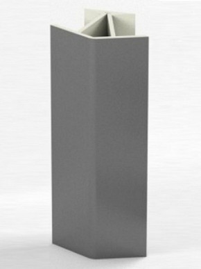 Угловое соединение для цоколя 135 гр. h100 мм (Алюминий, Белый, Черный, Сонома) в Серове - serov.ok-mebel.com | фото