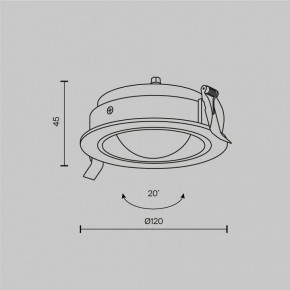 Встраиваемый светильник Maytoni Lens DL105-12W3K-B в Серове - serov.ok-mebel.com | фото 9