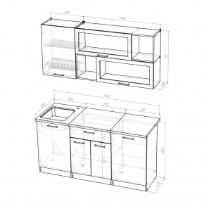 ЯНА Кухонный гарнитур Стандарт (1600 мм) в Серове - serov.ok-mebel.com | фото 2