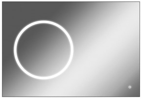 Зеркало Eclipse 100 black с подсветкой Sansa (SE1032Z) в Серове - serov.ok-mebel.com | фото