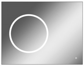 Зеркало Eclipse 90 black с подсветкой Sansa (SE1031Z) в Серове - serov.ok-mebel.com | фото