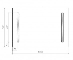 Зеркало Good Light 2-100 с подсветкой Домино (GL7016Z) в Серове - serov.ok-mebel.com | фото 3