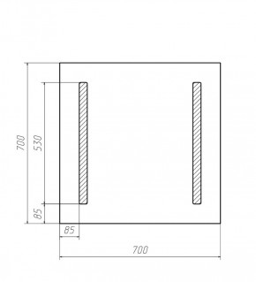 Зеркало Good Light 2-70 с подсветкой Домино (GL7012Z) в Серове - serov.ok-mebel.com | фото 6