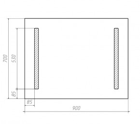 Зеркало Good Light 2-90 с подсветкой Домино (GL7015Z) в Серове - serov.ok-mebel.com | фото 6